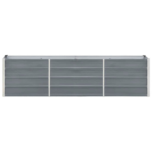 vidaXL Garden Raised Bed Galvanised Steel 240x40x45 cm Grey