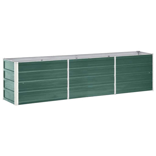 47045 vidaXL Garden Raised Bed Galvanised Steel 240x40x45 cm Green