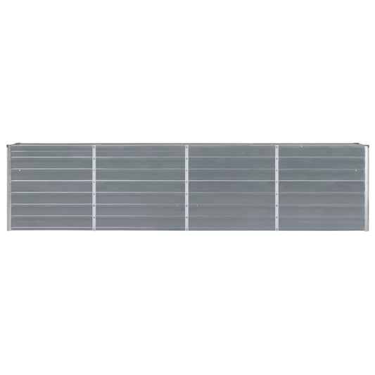 vidaXL Raised Garden Bed 320x40x77 cm Galvanised Steel Grey