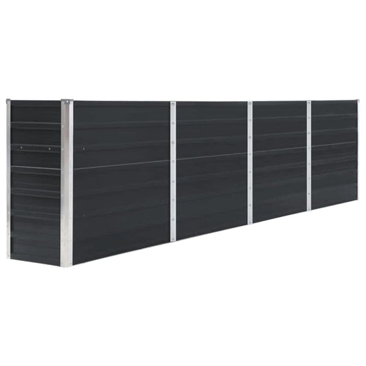 vidaXL Raised Garden Bed 320x40x77 cm Galvanised Steel Anthracite
