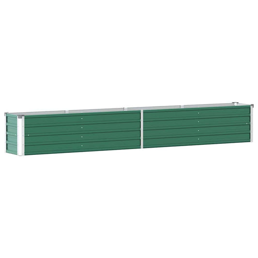 vidaXL Raised Bed | Green | Galvanised Steel | Large | Garden Planter