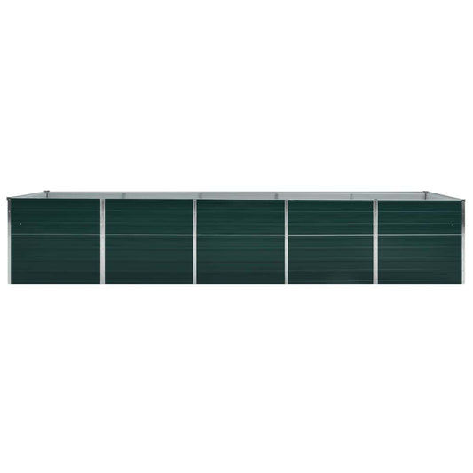 47061 vidaXL Garden Raised Bed Galvanised Steel 400x80x77 cm Green