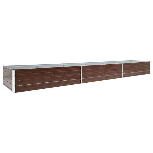 vidaXL Raised Bed | Brown | Galvanised steel | 480 x 80 x 45 cm | Durable