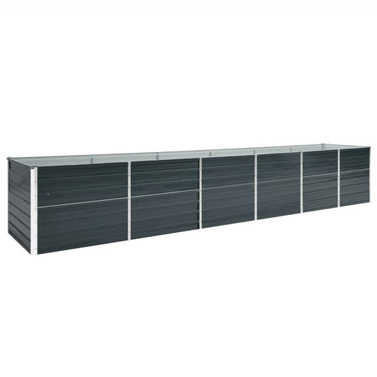 47071 vidaXL Garden Raised Bed Galvanised Steel 480x80x77 cm Anthracite