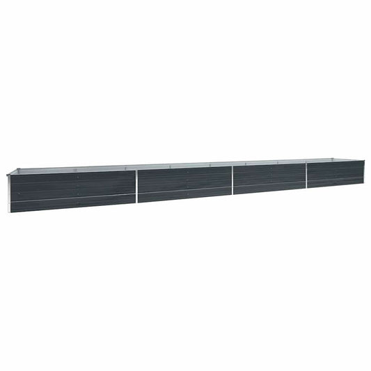 47075 vidaXL Garden Raised Bed Galvanised Steel 600x80x45 cm Anthracite