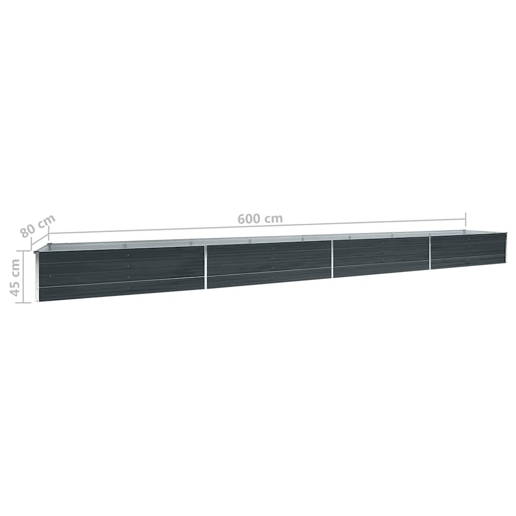 vidaXL Raised Bed | Anthracite | Galvanised Steel | Large | Raised Bed