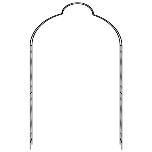 vidaXL Garden Arch Black 150x34x240 cm Iron