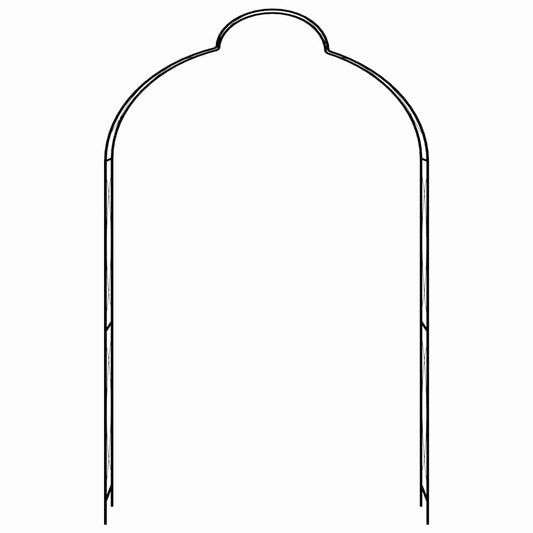 vidaXL Garden Arch Black 150x34x240 cm Iron