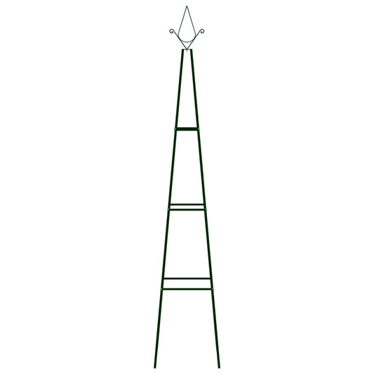 vidaXL Garden Climbing Plant Racks 2 pcs Dark Green 35x35x195 cm Iron