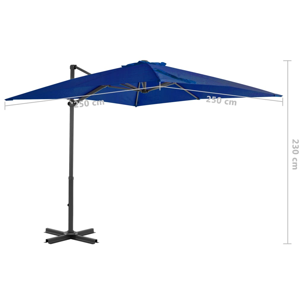vidaXL Cantilever Garden Parasol | Azure blue