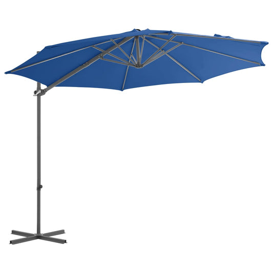 vidaXL Cantilever Garden Parasol | Azure blue | Fabric | Large | Tiltable