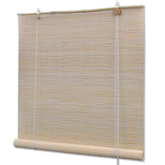 vidaXL Natural Bamboo Roller Blinds 2 pcs 120x160 cm