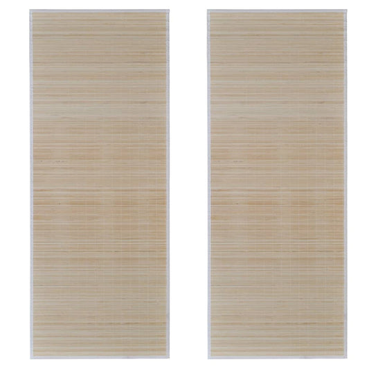 vidaXL Rectangular Natural Bamboo Rugs 2 pcs 120x180 cm