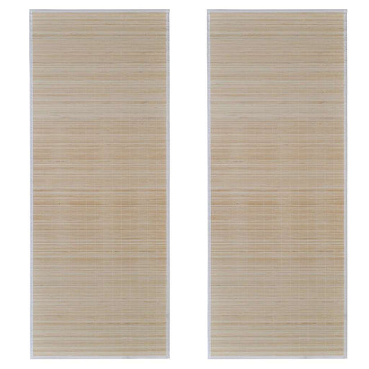 vidaXL Rectangular Natural Bamboo Rugs 2 pcs 120x180 cm