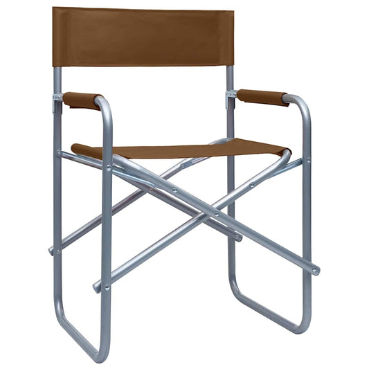vidaXL Director's Chairs 2 pcs Steel Brown