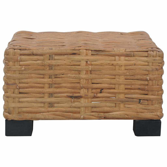 286282 vidaXL Coffee Table 47x47x28 cm Natural Rattan
