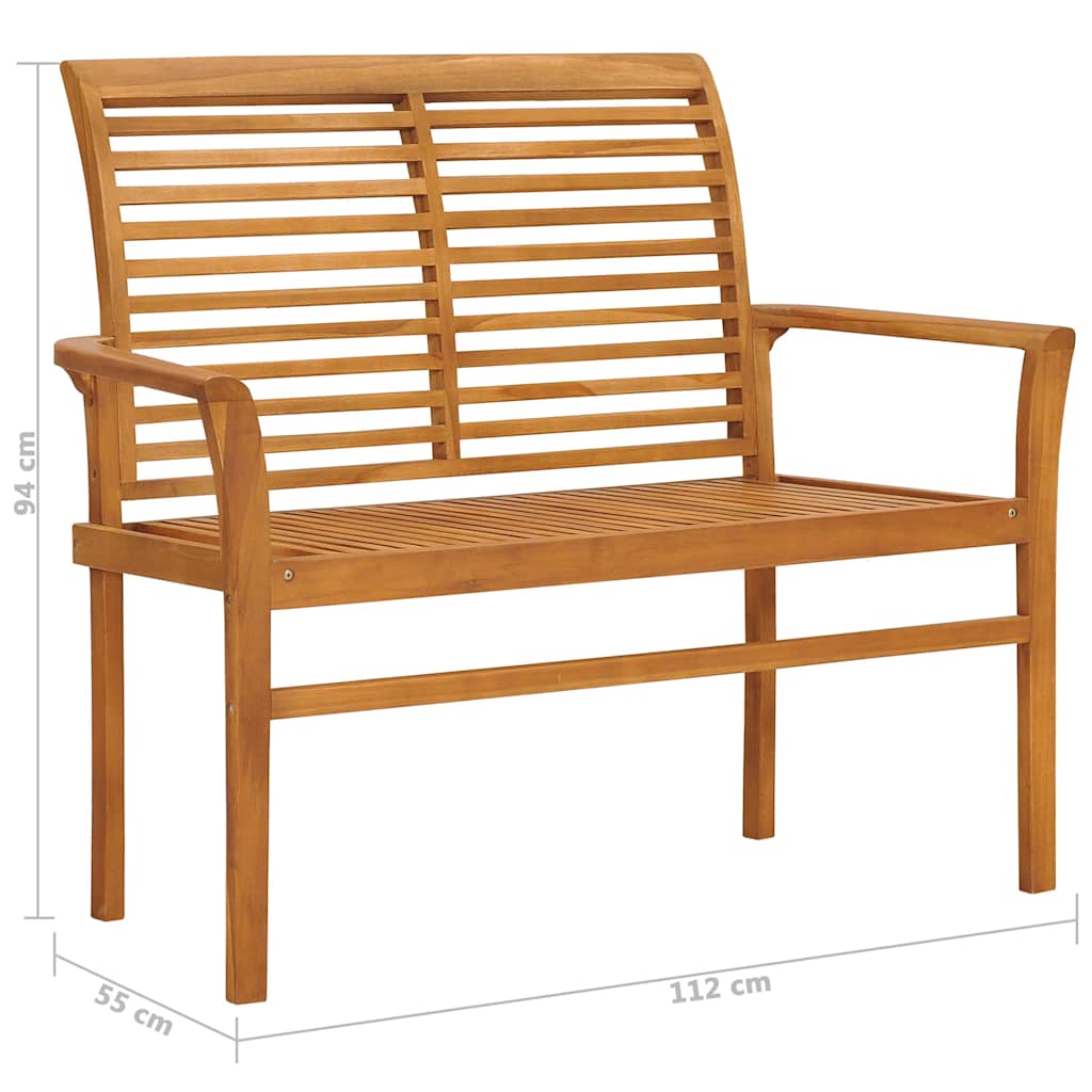47407 vidaXL Garden Bench 112 cm Solid Teak Wood