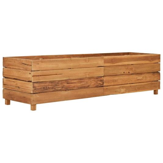 vidaXL Raised Bed 150x40x38 cm Recycled Teak Wood and Steel