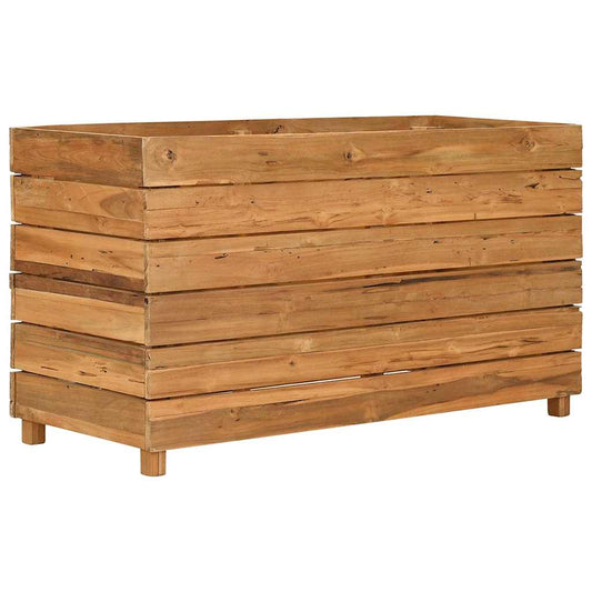 vidaXL Raised Bed 100x40x55 cm Recycled Teak Wood and Steel