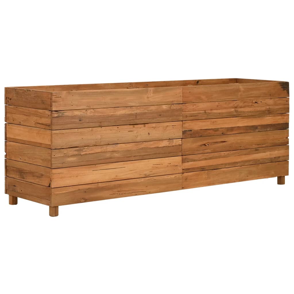 vidaXL Raised Bed 150x40x55 cm Recycled Teak Wood and Steel