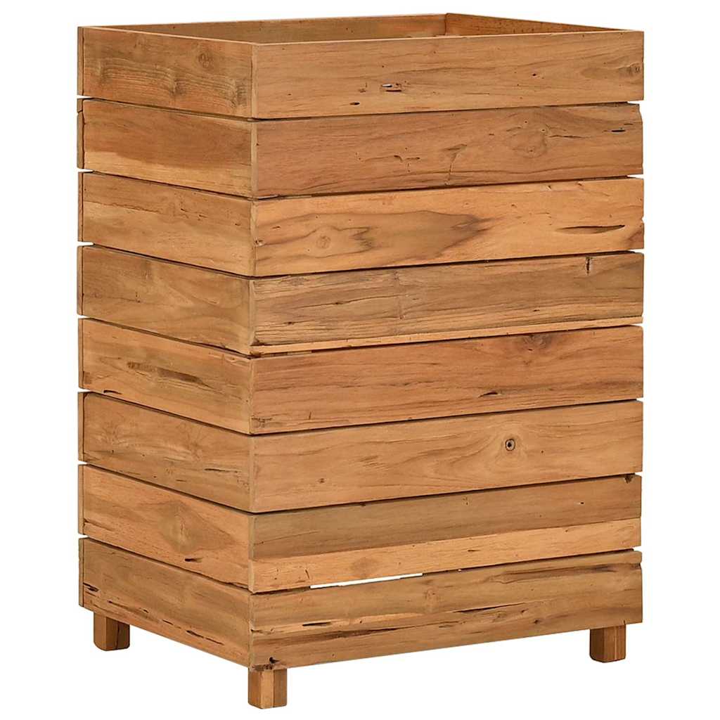 vidaXL Raised Bed 50x40x72 cm Recycled Teak Wood and Steel