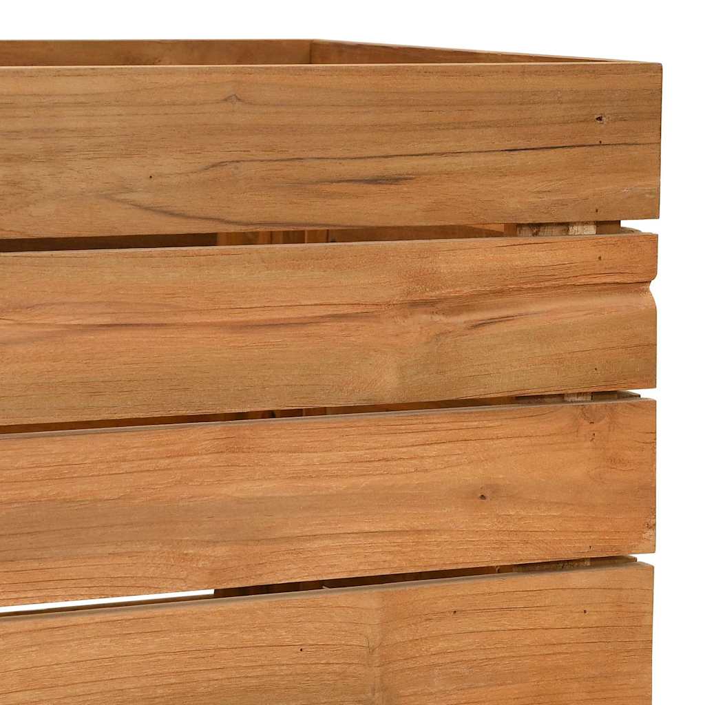 vidaXL Raised Bed | Natural wood | Recycled teak wood, steel | Large