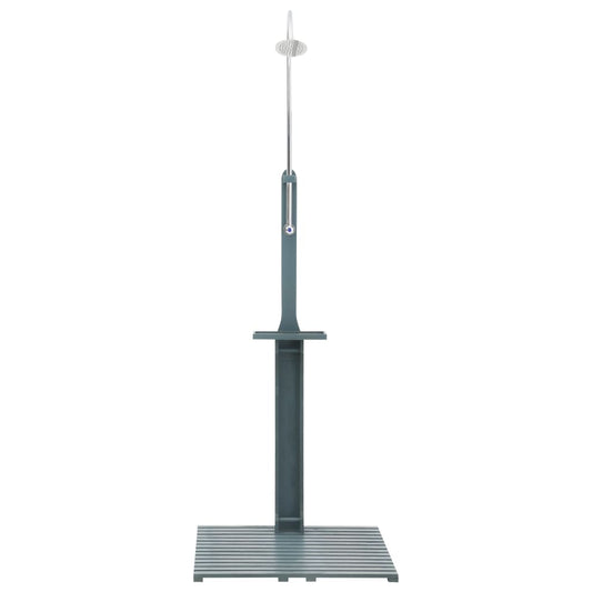 48208 vidaXL Garden Shower Anthracite Wood