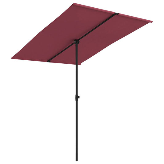 vidaXL Garden Parasol | Bordeaux Red | Polyester, Aluminium | 2x1.5 m