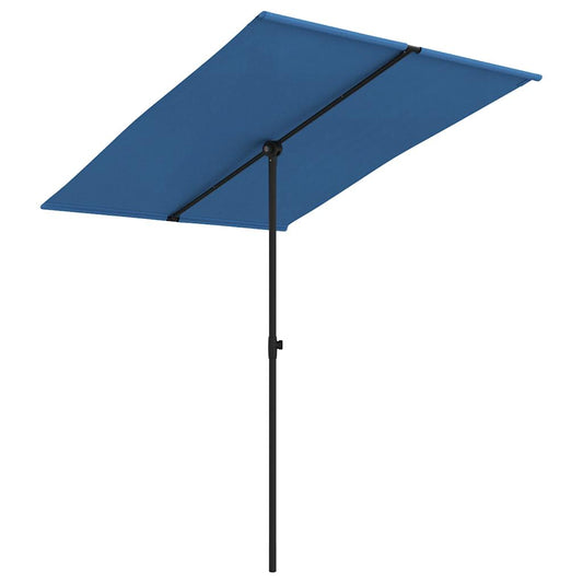vidaXL Garden Parasol | Azure Blue | Aluminium, Polyester | 2x1.5 meters