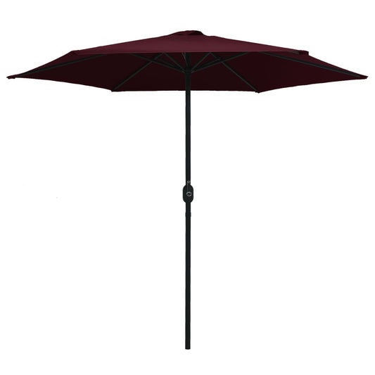 vidaXL Garden Parasol with Aluminium Pole 270x246 cm Bordeaux Red