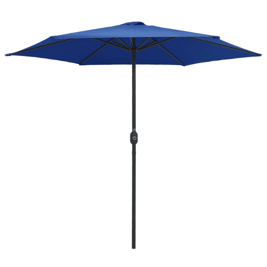 vidaXL Garden Parasol with Aluminium Pole 270x246 cm Azure Blue
