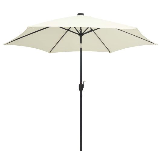 vidaXL Garden Parasol | Sand white | 100% polyester, aluminium | 300 cm diameter