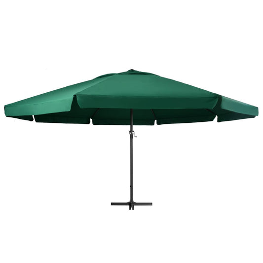 vidaXL Garden Parasol | Green | 100% Polyester with PA coating, Aluminium, Steel