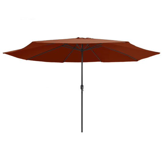 vidaXL Garden Parasol | Terracotta | Polyester, Metal | Large