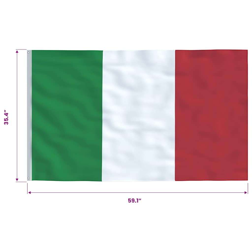 146050 vidaXL Italy Flag 90x150 cm
