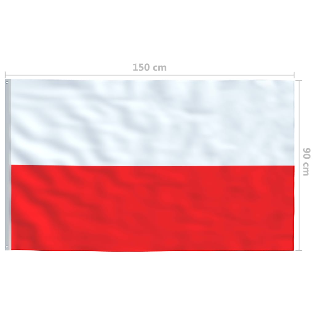 146056 vidaXL Poland Flag 90x150 cm
