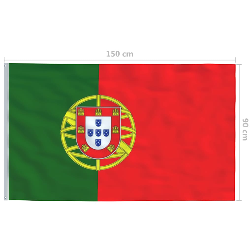 146057 vidaXL Portugal Flag 90x150 cm