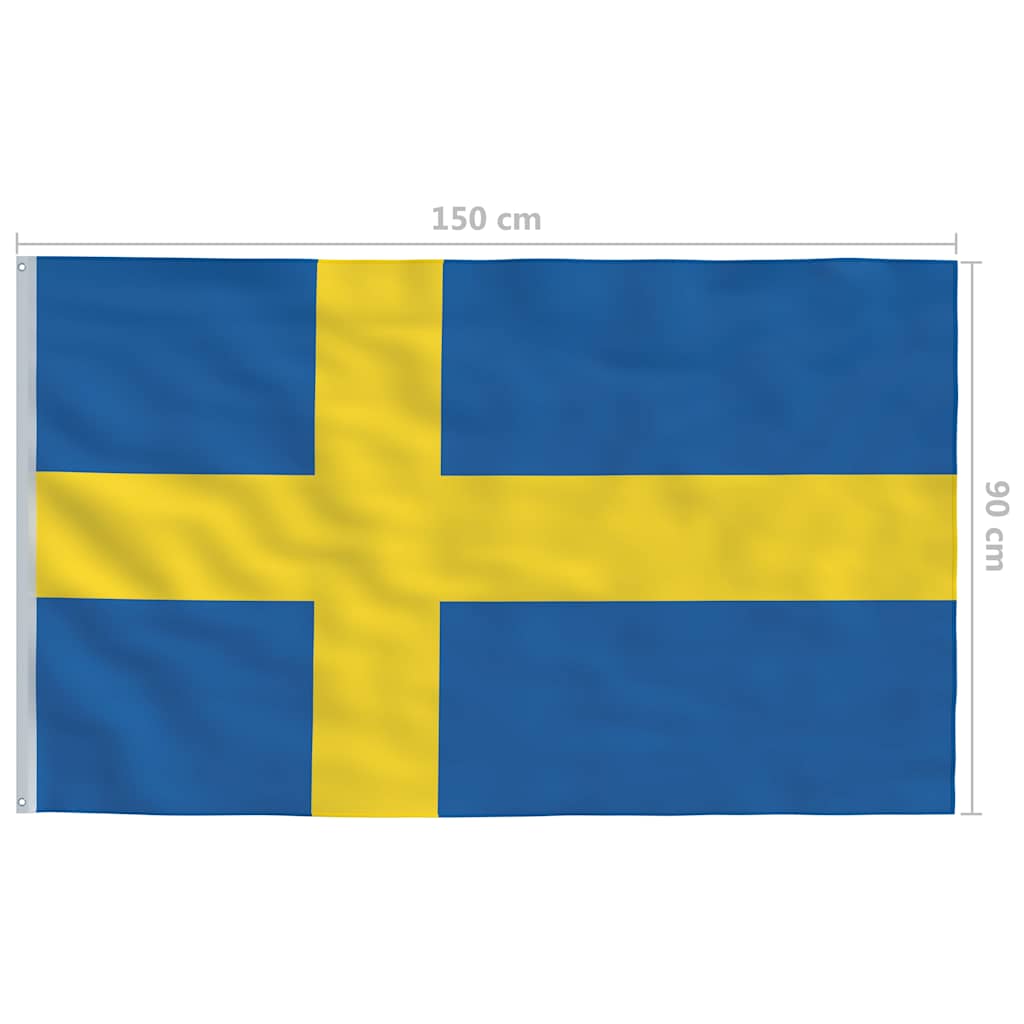 146065 vidaXL Sweden Flag 90x150 cm