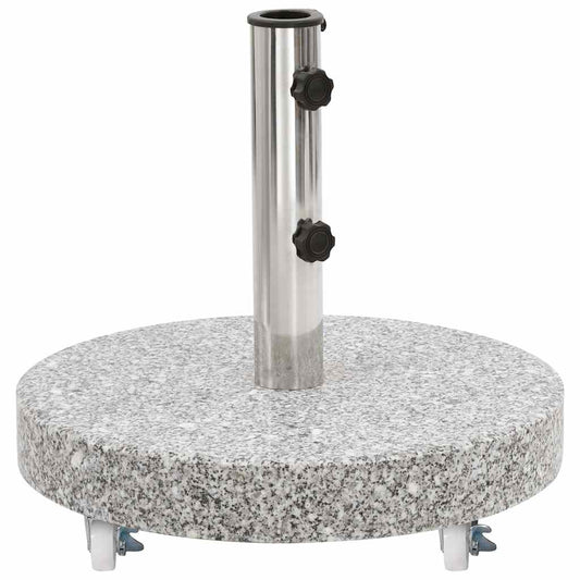 48562 vidaXL Parasol Base Granite 30 kg Round Grey