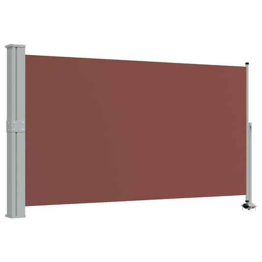48346 vidaXL Patio Retractable Side Awning 140 x 300 cm Brown