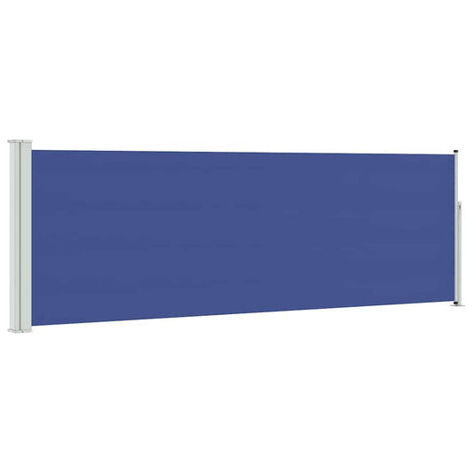 vidaXL Patio Retractable Side Awning 100x314 cm Blue