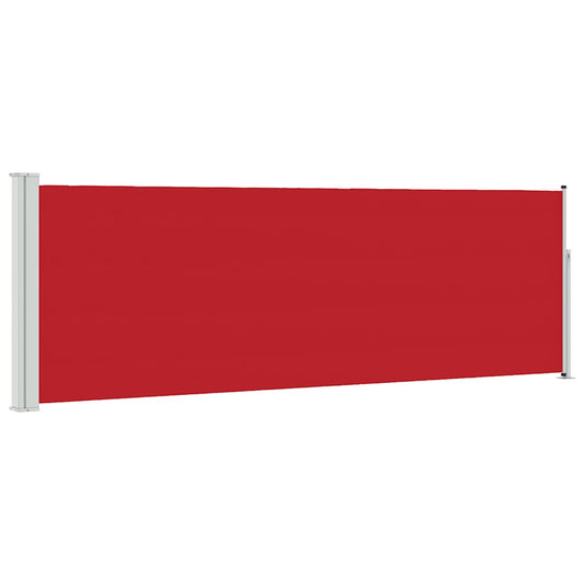 vidaXL Patio Retractable Side Awning 100x314 cm Red