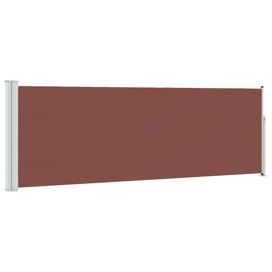 vidaXL Patio Retractable Side Awning 100x314 cm Brown
