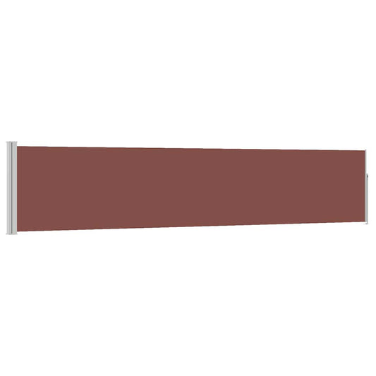 vidaXL Patio Retractable Side Awning 100x514 cm Brown