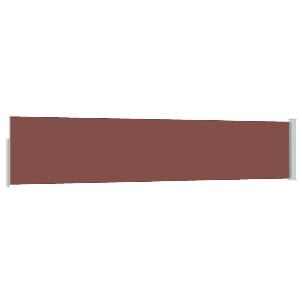 48387 vidaXL Patio Retractable Side Awning 100x500 cm Brown