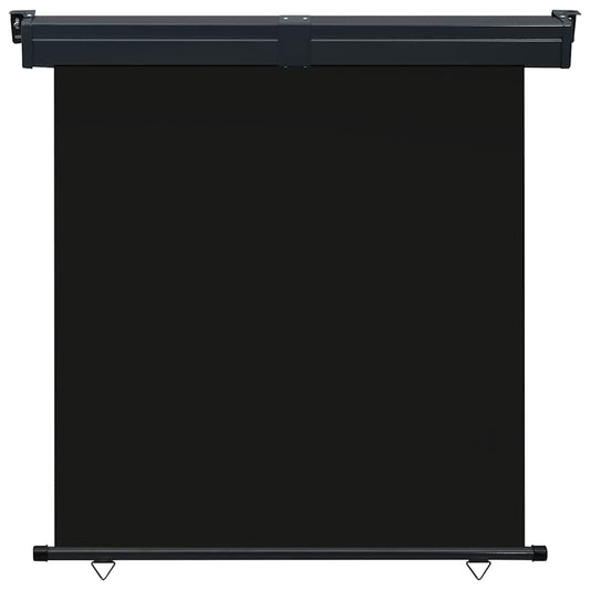 vidaXL Balcony Side Awning | Black | Steel, aluminium, polyester | 175x250 cm