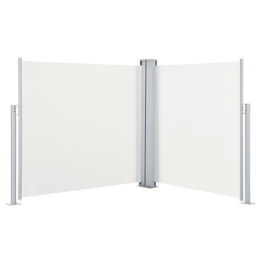 vidaXL Retractable Side Awning Cream 100x600 cm