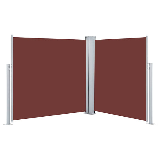 vidaXL Retractable Side Awning Brown 100x600 cm