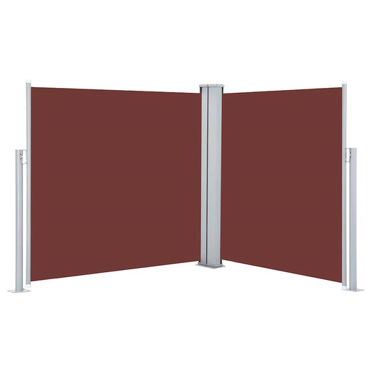 vidaXL Retractable Side Awning Brown 120x600 cm