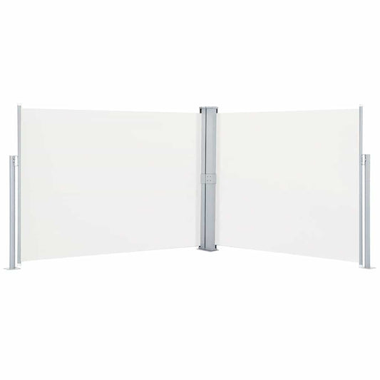 vidaXL Retractable Side Awning Cream 140x1000 cm